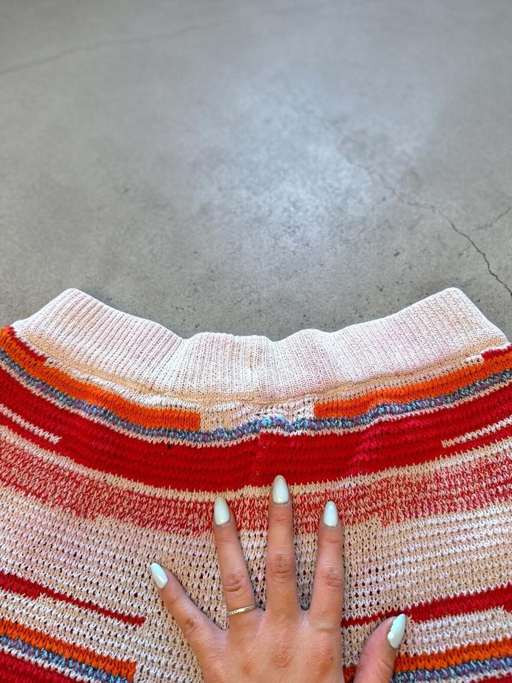 Zara Summer Wardrobe '23 Striped Knit Shorts Size L - Picture 3 of 4